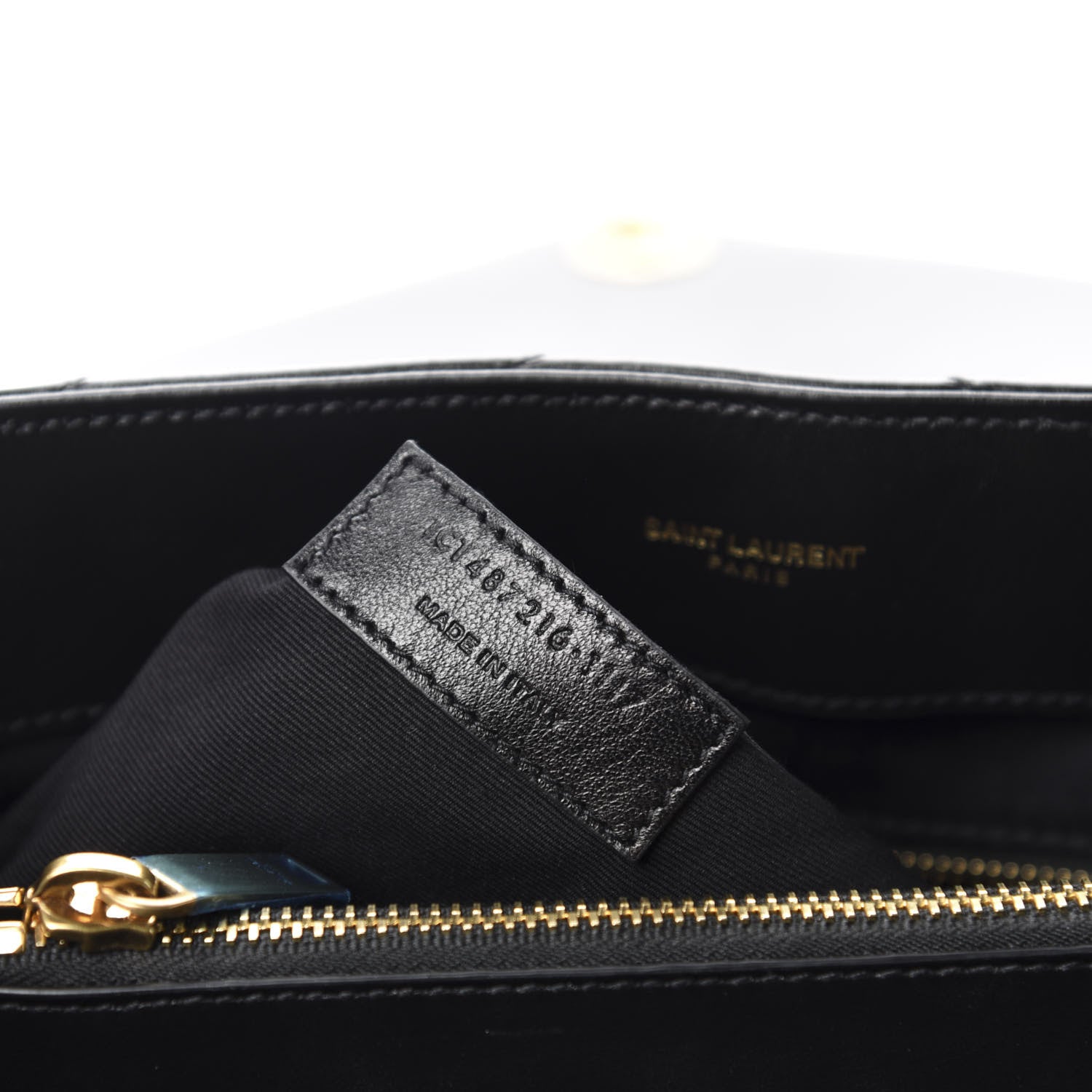 Saint Laurent Calfskin Y Quilted Monogram Medium Loulou Chain Satchel Black 10 of 11