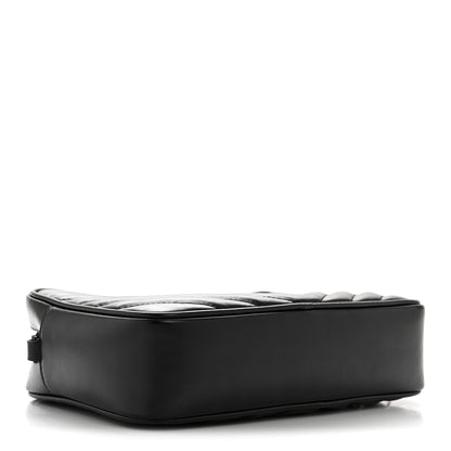 Saint Laurent Calfskin Matelasse Monogram Monochrome Lou Camera Bag Black 4 of 11