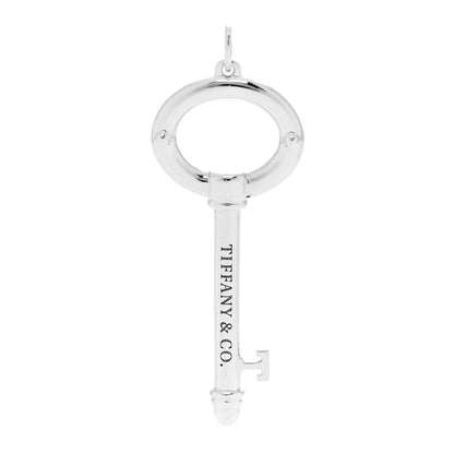 Tiffany Sterling Silver Modern Oval Key Pendant 1 of 5