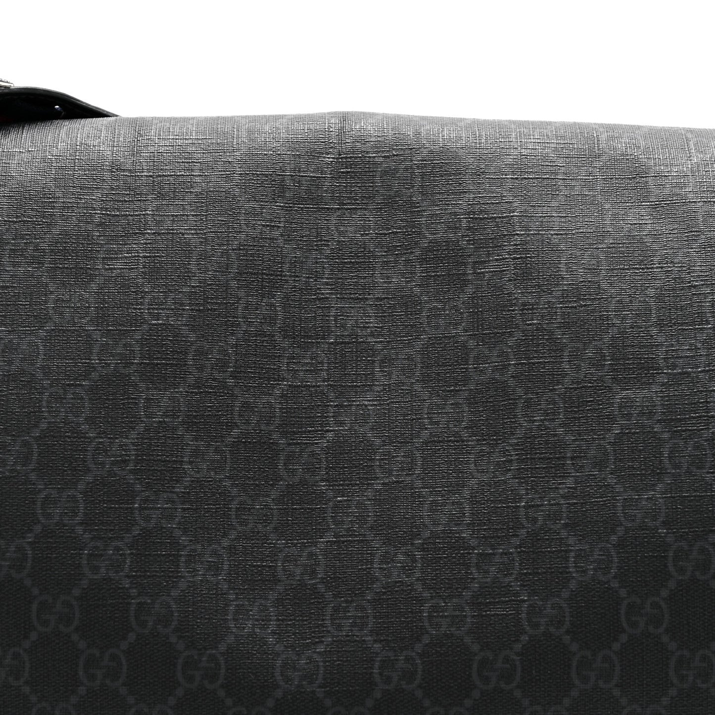 GG Supreme Monogram Web Messenger Diaper Bag Black Grey