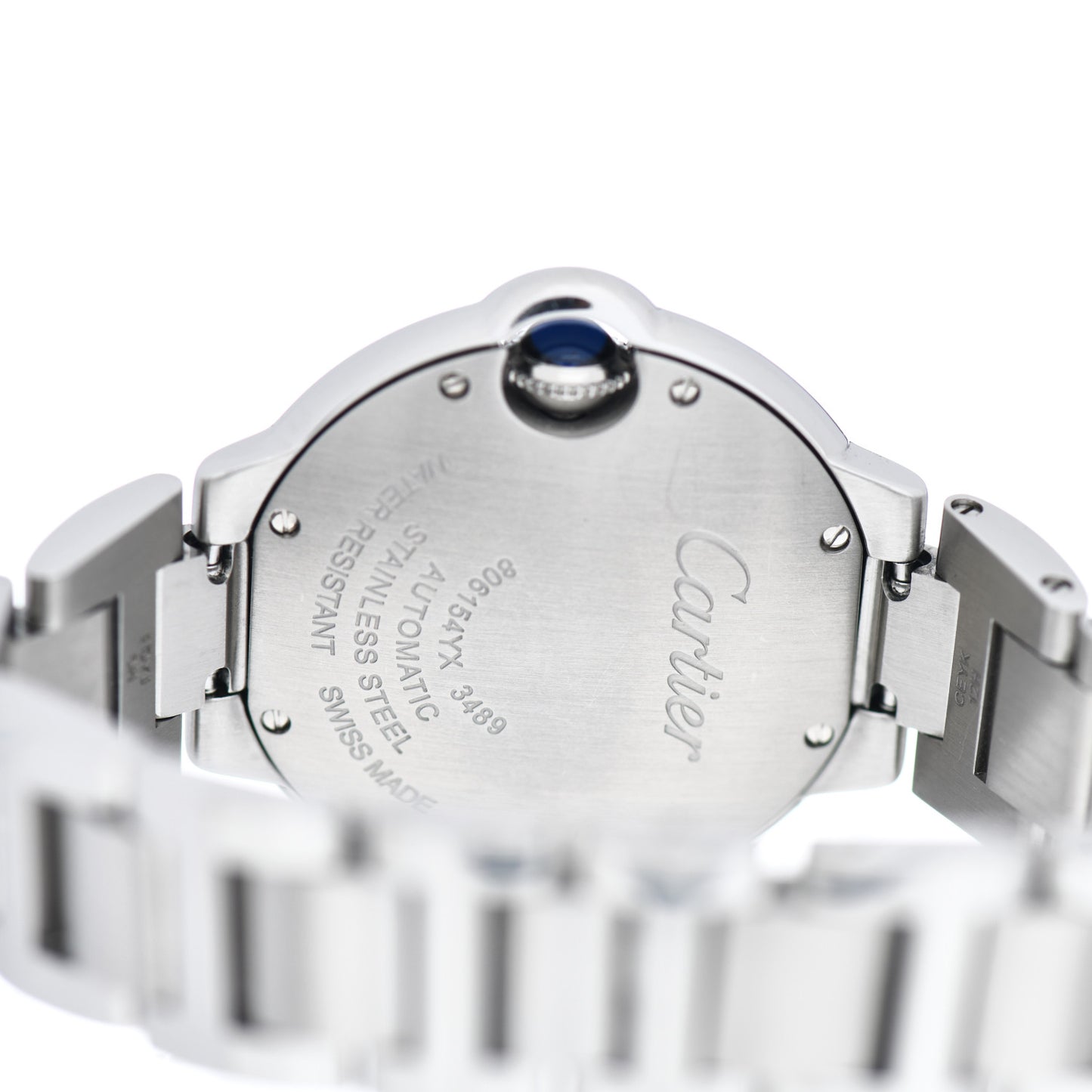 Stainless Steel Diamond Bezel 33mm Ballon Bleu De Cartier Automatic Watch
