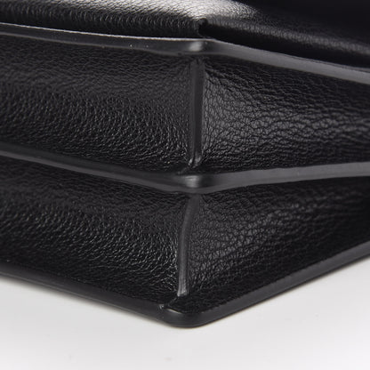 Saint Laurent Grained Calfskin Medium Monogram Sunset Satchel Black 10 of 10