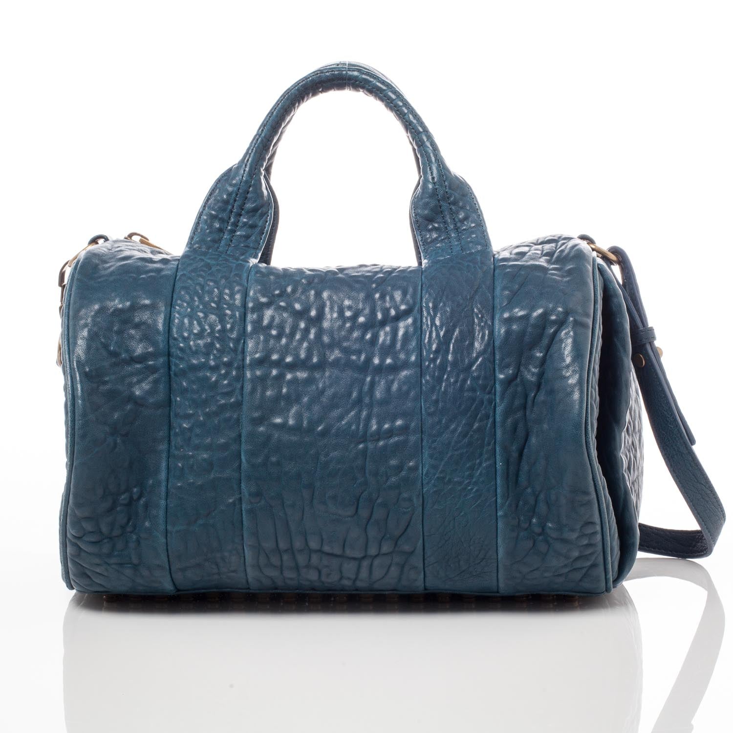 Alexander Wang Leather Rocco Duffel Petrol 4 of 8