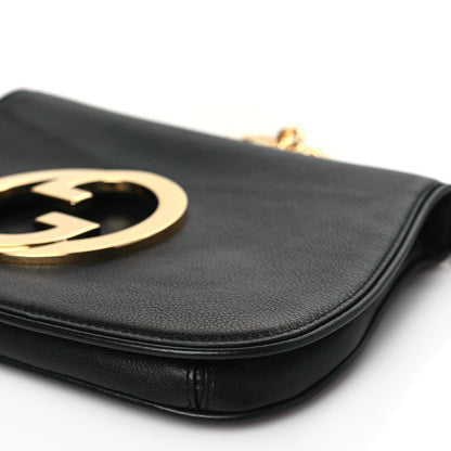 Gucci Roxy Calfskin Blondie Chain Shoulder Flap Bag Black 10 of 10