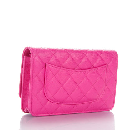 Chanel Caviar Quilted Wallet on Chain WOC Pink 3 of 8