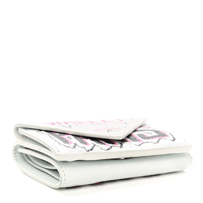 Balenciaga Agneau Graffiti Mini Papier Wallet White Multicolor 4 of 9