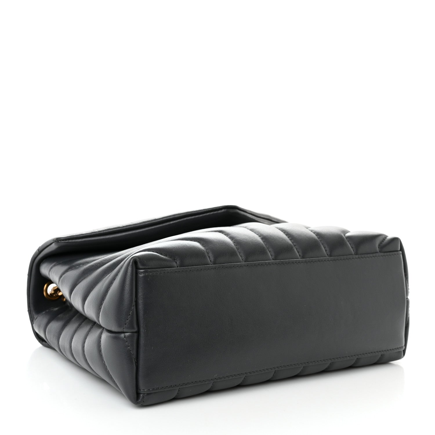 Saint Laurent Calfskin Y Quilted Monogram Small Loulou Chain Satchel Storm 4 of 10