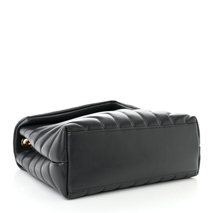 Saint Laurent Calfskin Y Quilted Monogram Small Loulou Chain Satchel Storm 4 of 10