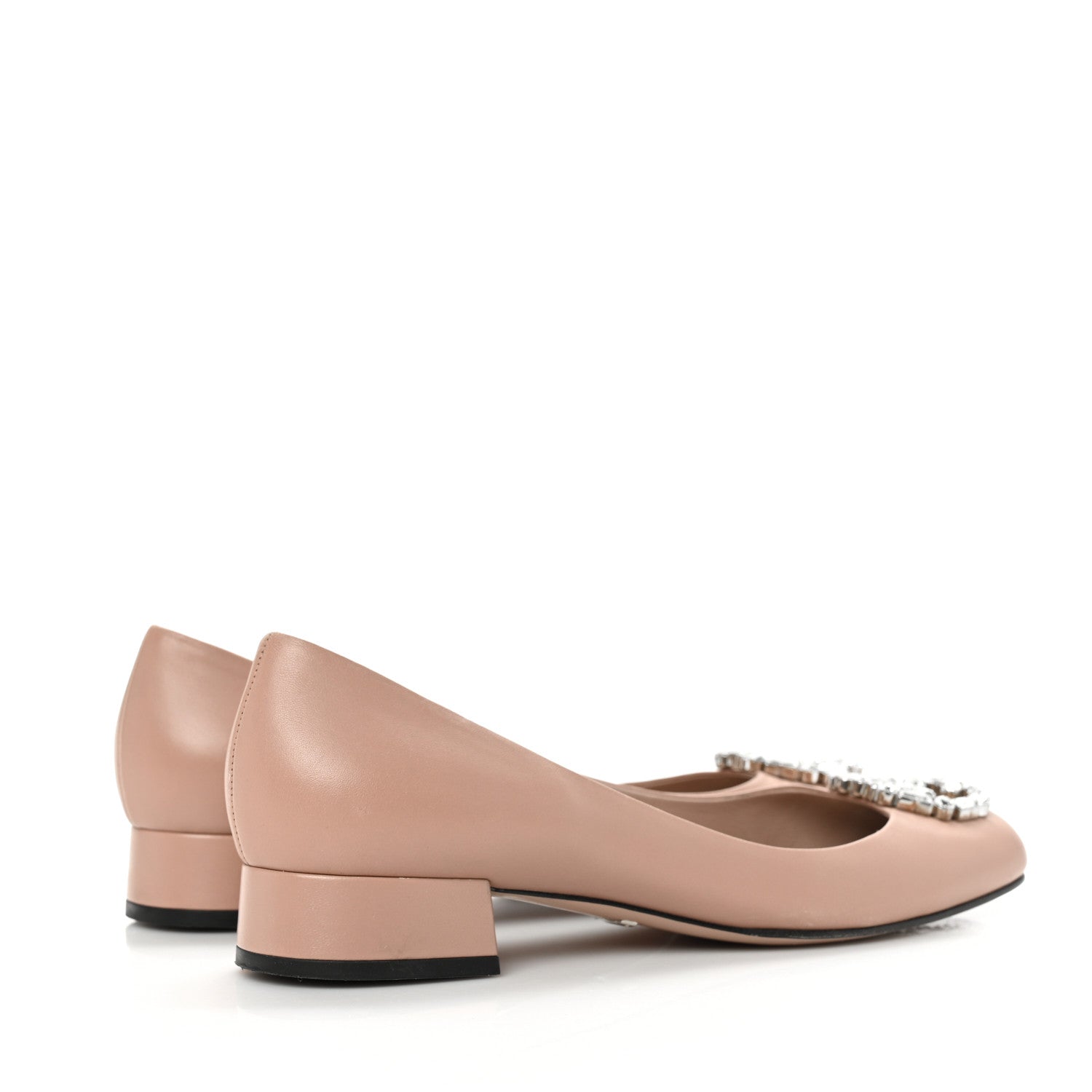 Gucci Nappa Crystal Interlocking G Ballet Flats 39.5 Dark Cipria 4 of 8