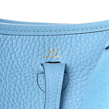 Hermes Taurillon Clemence Evelyne TPM Bleu Du Nord 6 of 9