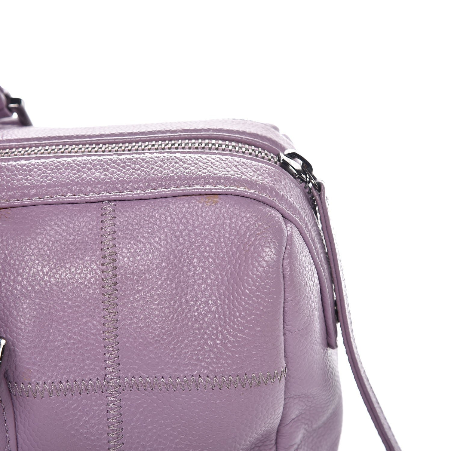 Chanel Caviar Square Stitched Tote Purple 15 of 16
