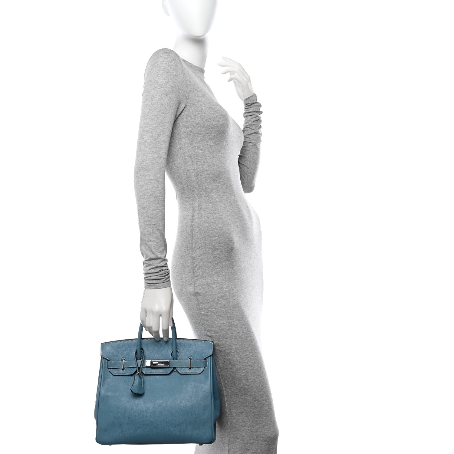 Hermes Epsom HAC Birkin 28 Blue Jean 2 of 13