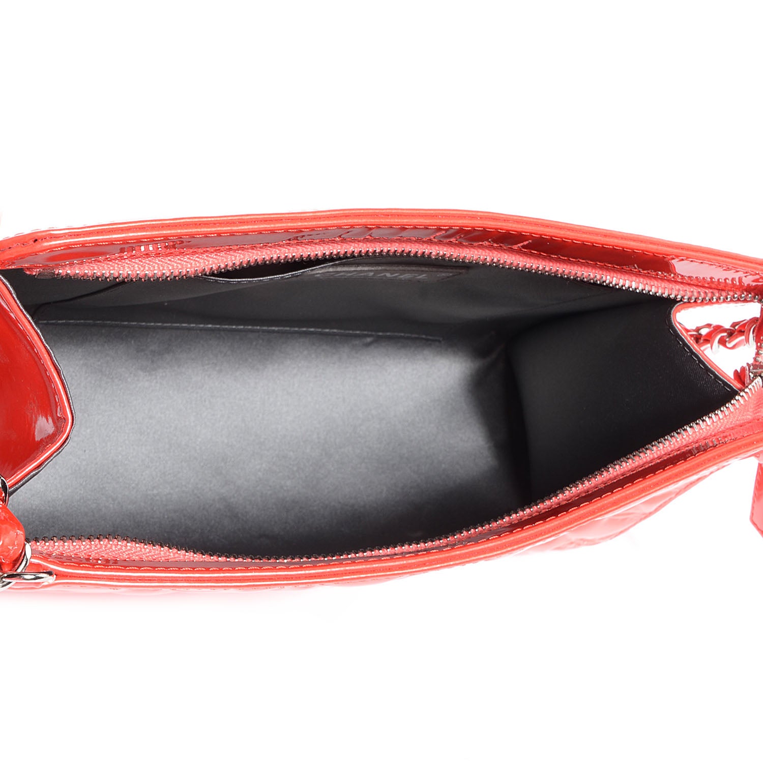 Chanel Patent Calfskin Lucky Symbols Pochette Light Red 5 of 7