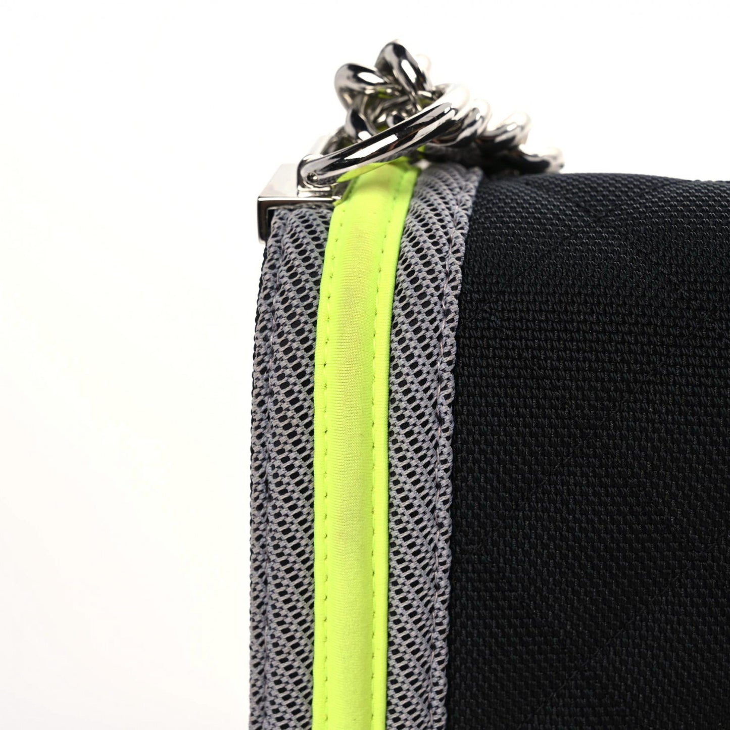 Canvas Quilted Small Fluo Boy Flap Black Grey Yellow