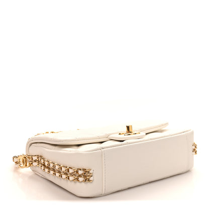 Chanel Caviar Quilted Mini CC You Flap White 3 of 10