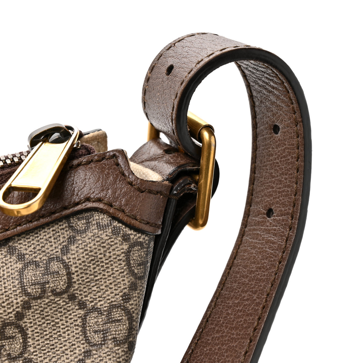 Gucci GG Supreme Monogram Web Small Ophidia Half Moon Hobo Brown 12 of 13