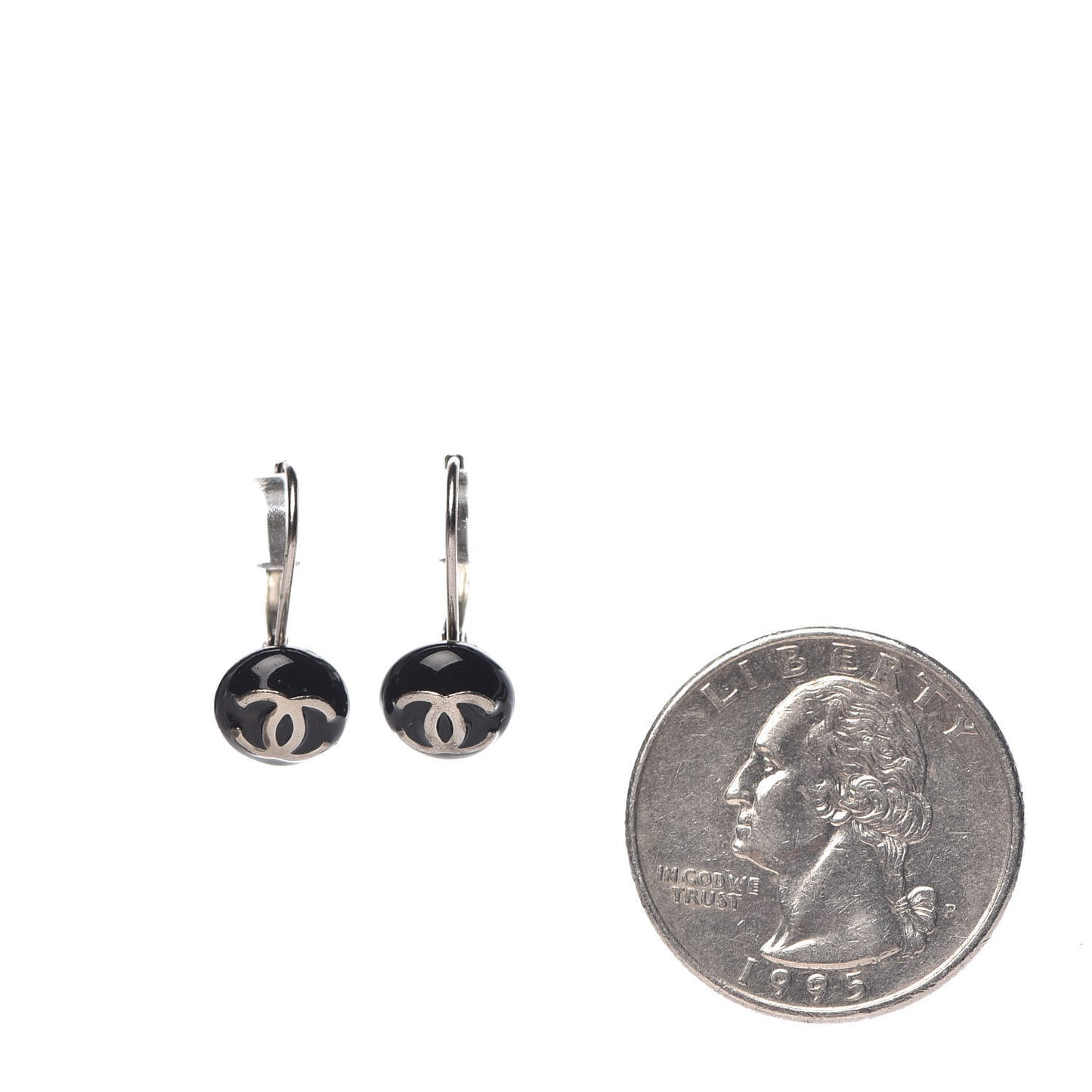 Resin CC Earrings Black