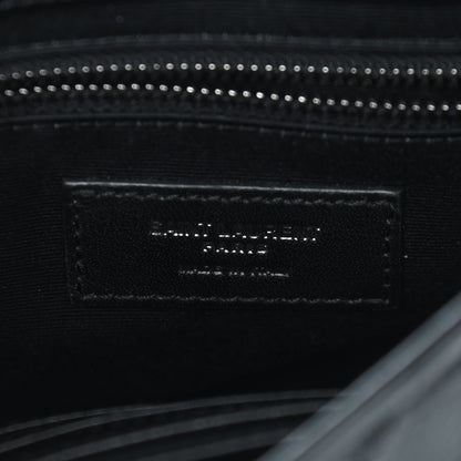 Saint Laurent Crinkled Calfskin Matelasse Monogram Niki Chain Wallet Black 6 of 8