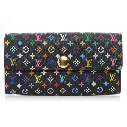 Louis Vuitton Monogram Multicolor Sarah Wallet Black 1 of 6
