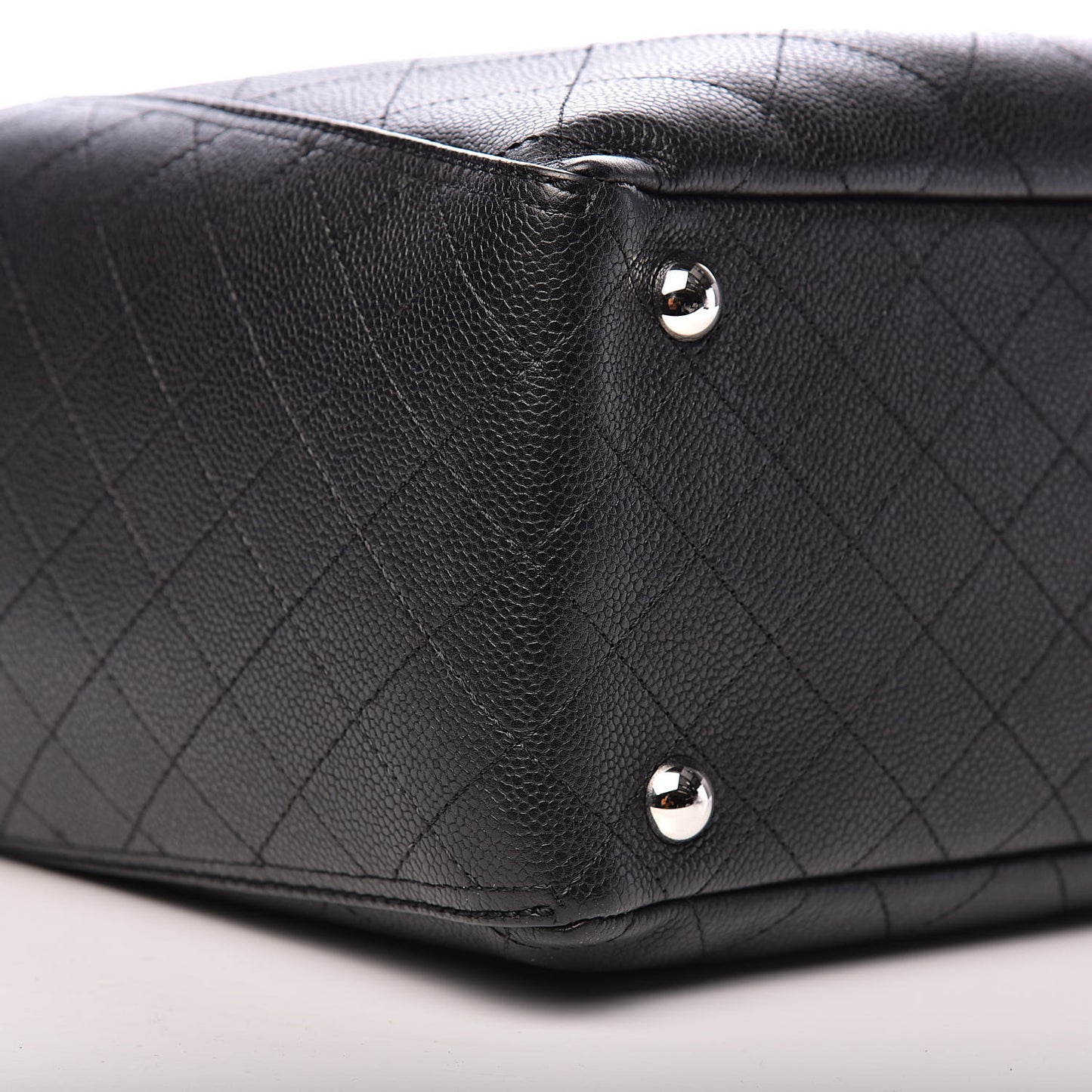 Grained Calfskin CC Pocket Tote Black