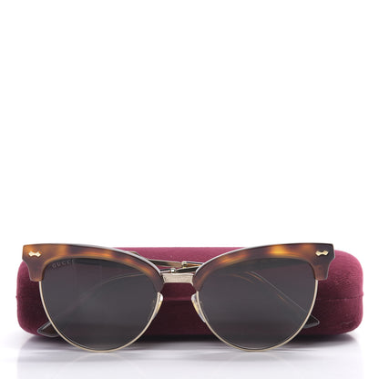 Gucci Acetate Damascato Cat Eye Sunglasses GG0055S Tortoise Gold 8 of 8