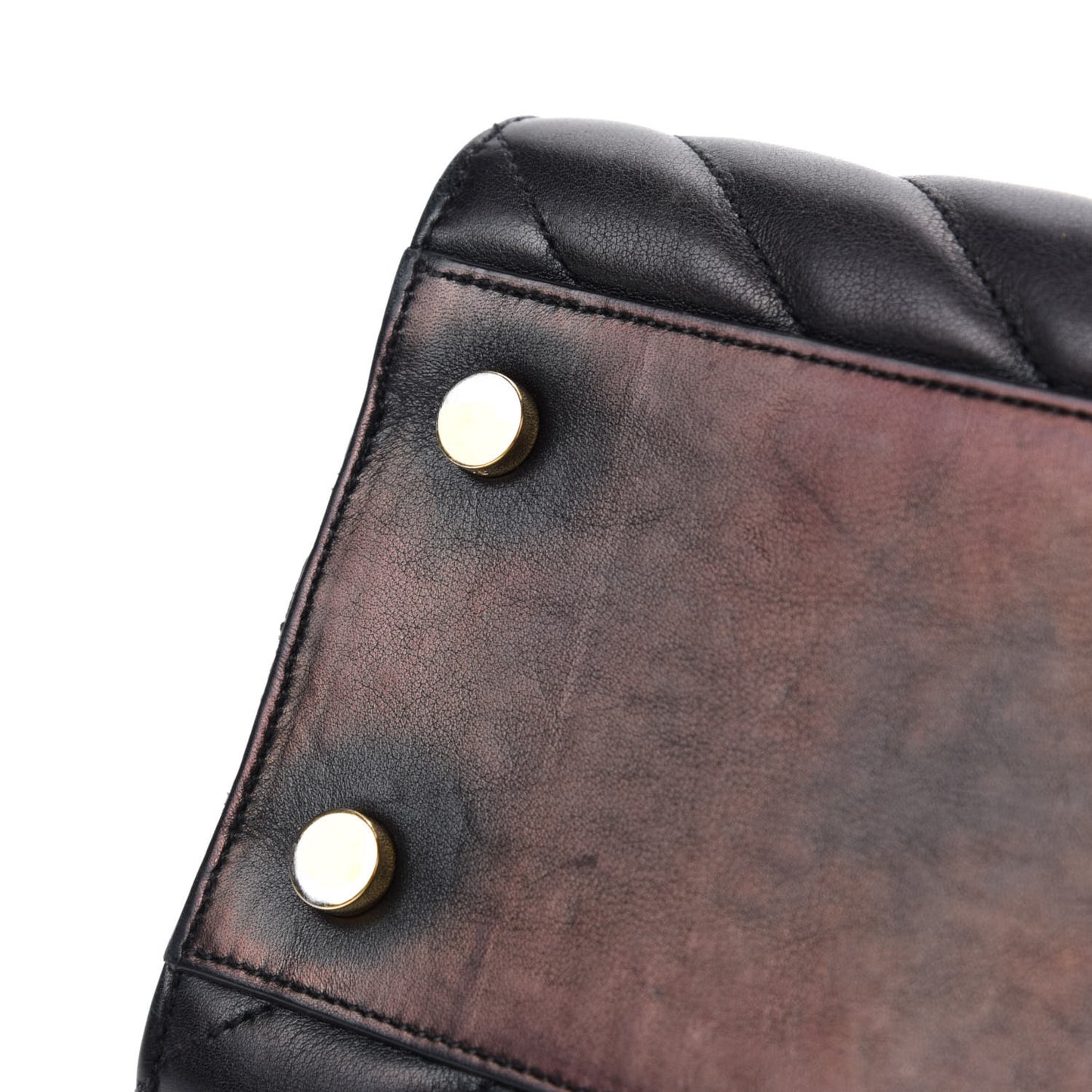 Calfskin Matelasse Chevron Small Monogram Cabas Black