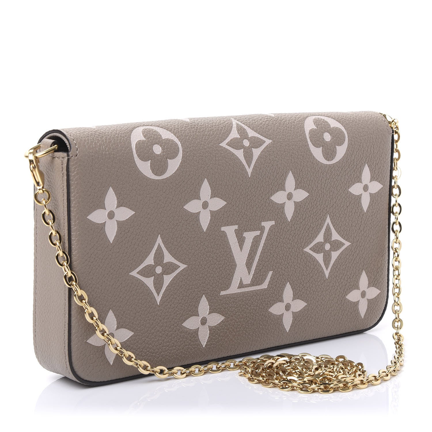 Louis Vuitton Empreinte Monogram Giant Felicie Pochette Tourterelle Creme 2 of 10