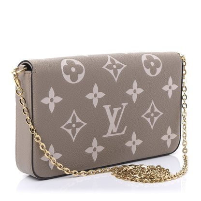 Louis Vuitton Empreinte Monogram Giant Felicie Pochette Tourterelle Creme 2 of 10