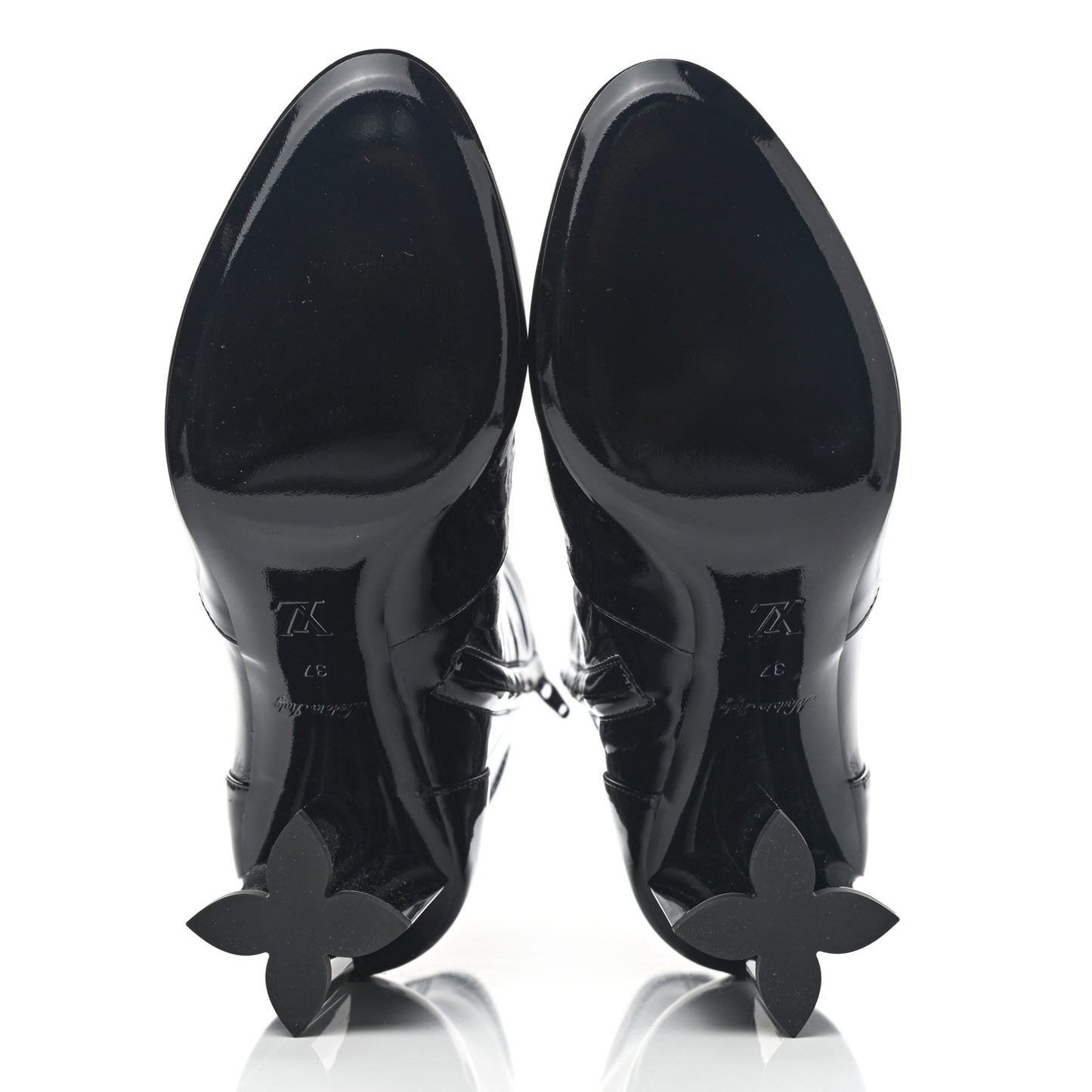 Patent Uniformes Silhouette Ankle Boots 37 Black