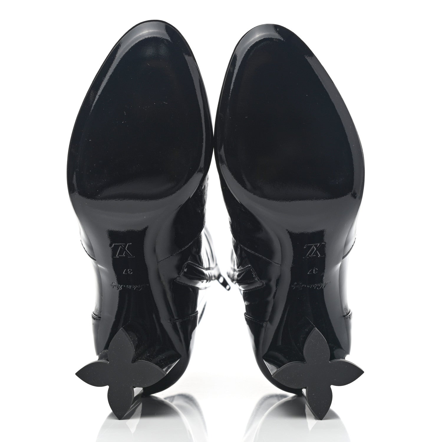 Louis Vuitton Patent Uniformes Silhouette Ankle Boots 37 Black 5 of 8