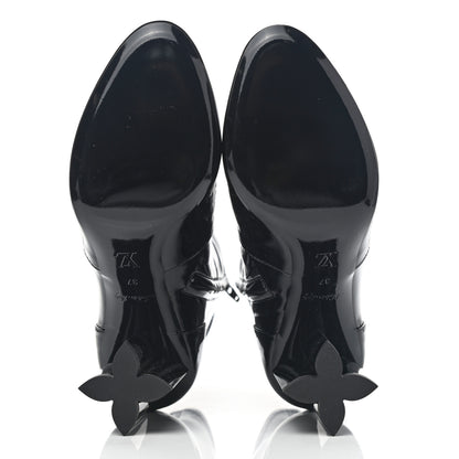 Louis Vuitton Patent Uniformes Silhouette Ankle Boots 37 Black 5 of 8