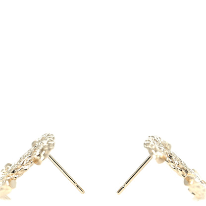 Chanel Crystal CC Earrings Gold 3 of 4