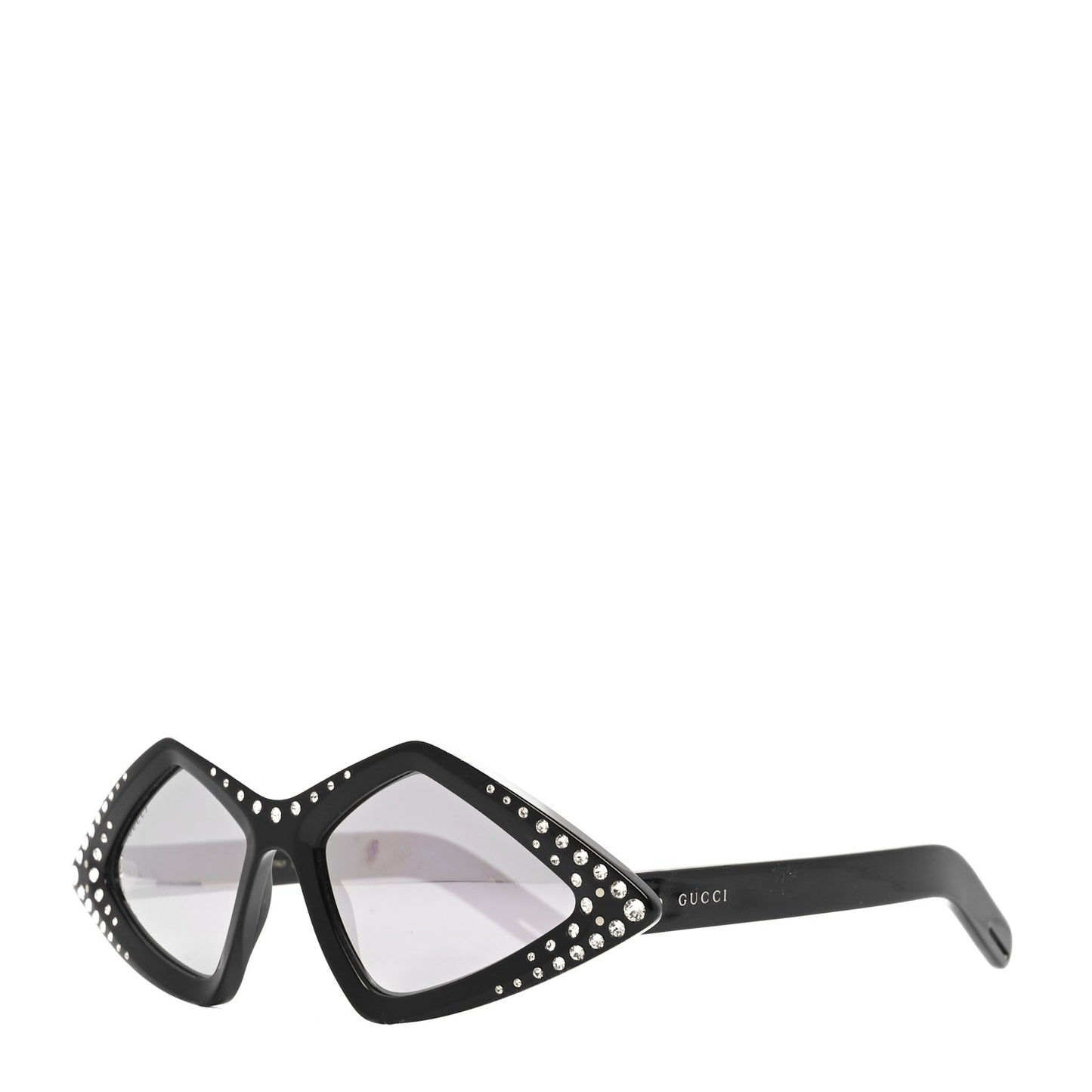 Acetate Geometric Crystal Sunglasses GG0496S Black