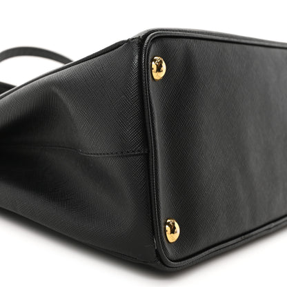 Prada Saffiano Small Galleria Double Zip Tote Black 9 of 10