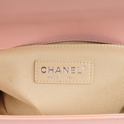 Chanel Patent Chevron Medium Boy Flap Light Pink 8 of 9