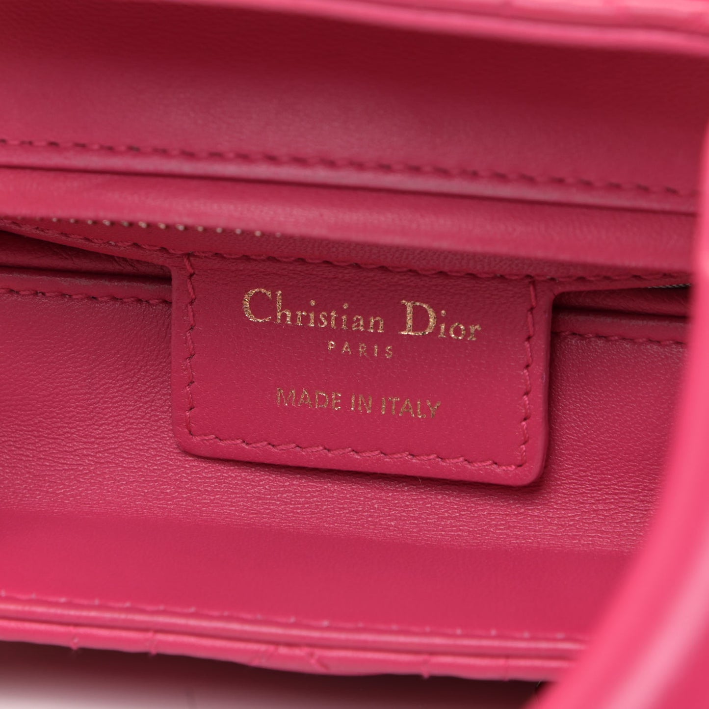 Lambskin Cannage Medium Lady Dior Pink