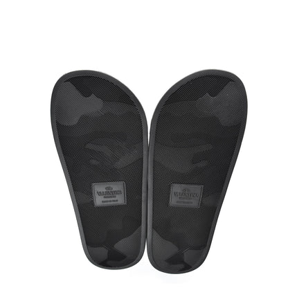 Valentino Garavani Rubber Camo Slide Sandals 40 Black 7 of 8