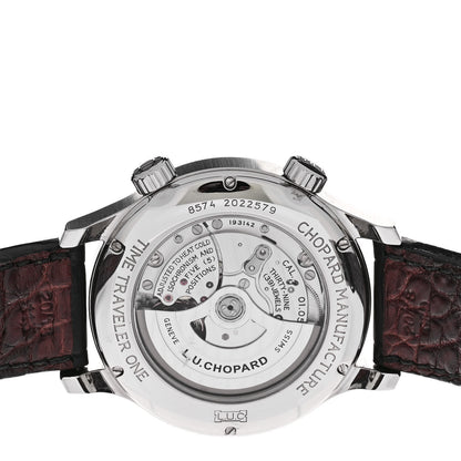 Chopard Stainless Steel Alligator 42mm L.U.C GMT One Automatic Watch Black 4 of 5