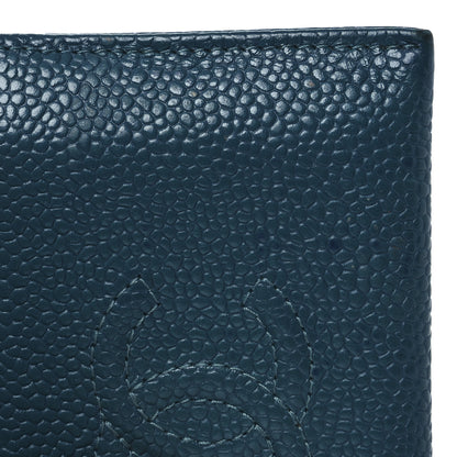 Chanel Caviar Timeless CC Card Holder Wallet Blue 11 of 13