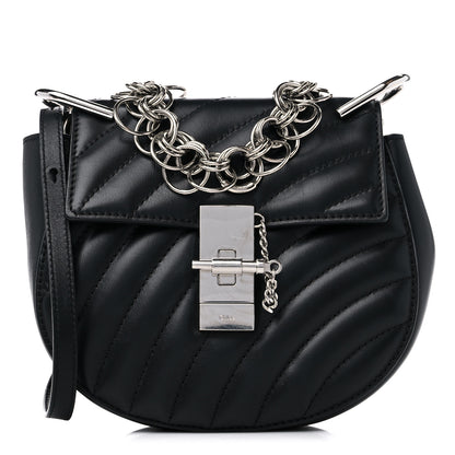 Chloe Calfskin Quilted Mini Drew Bijou Shoulder Bag Black 1 of 10