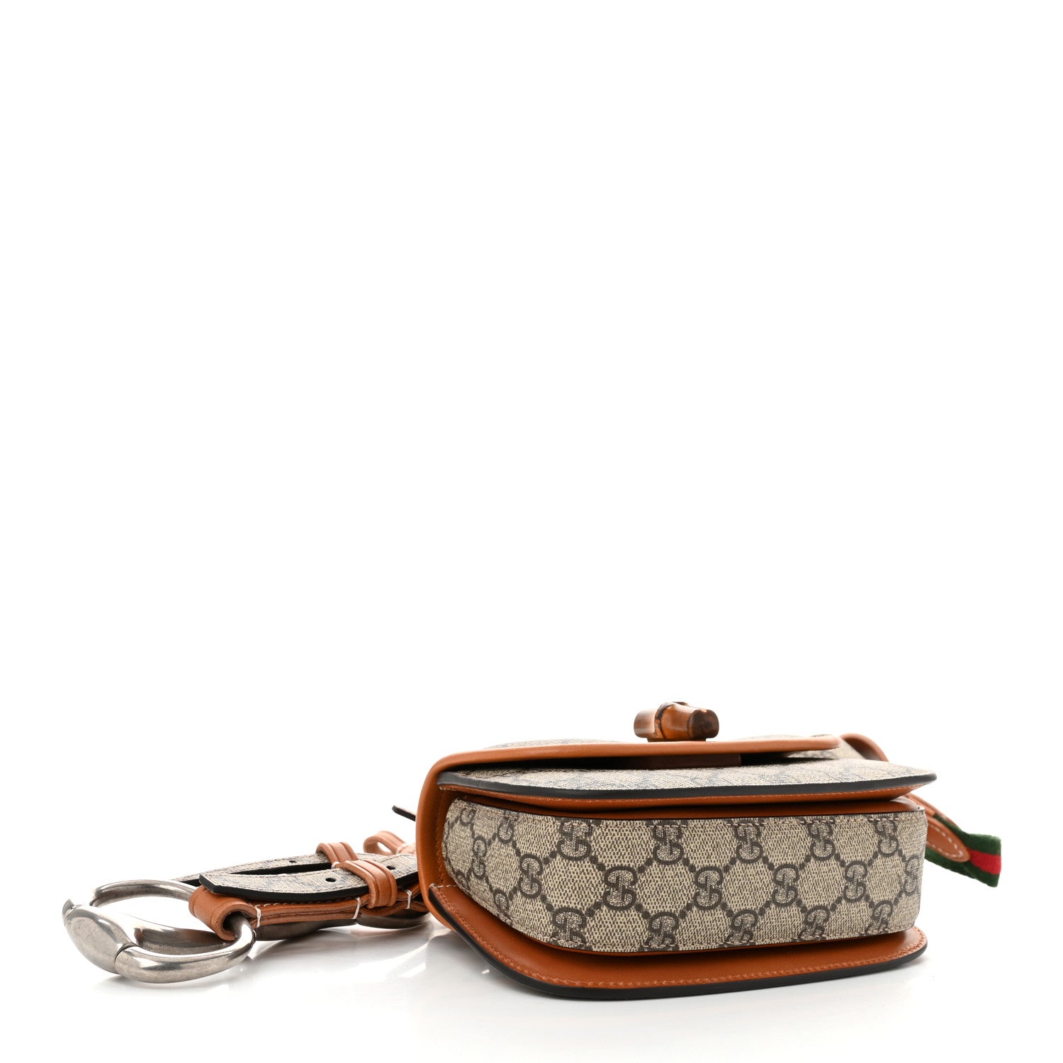 Gucci GG Supreme Monogram Web Bamboo Mini 1947 Belt Bag 80 32 Beige 4 of 11