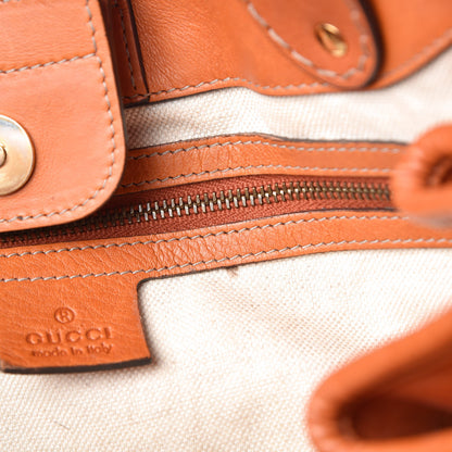 Gucci Calfskin Large GG Running Tote Orange 12 of 19