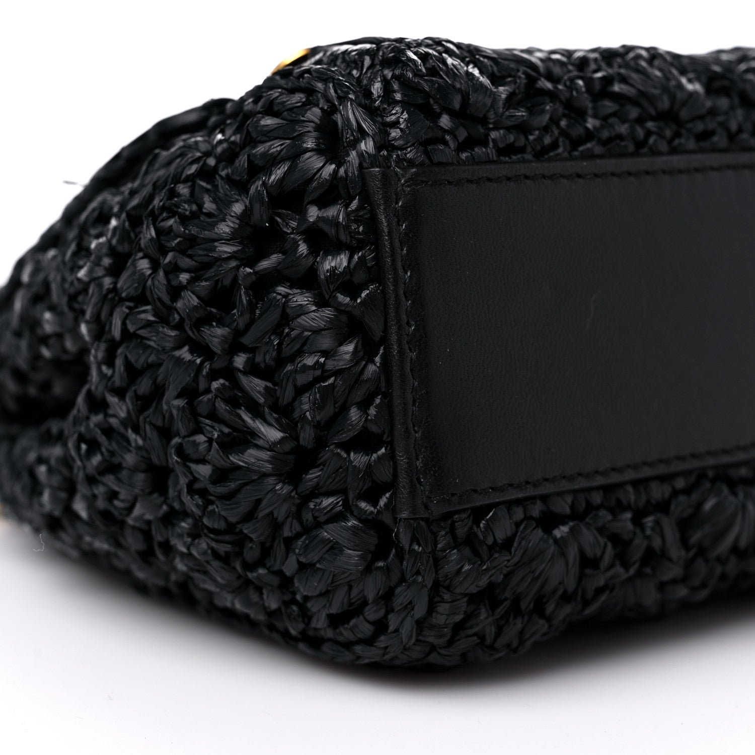 Dolce & Gabbana Raffia Crochet Coin Charm Medium Miss Sicily Satchel Black 7 of 8
