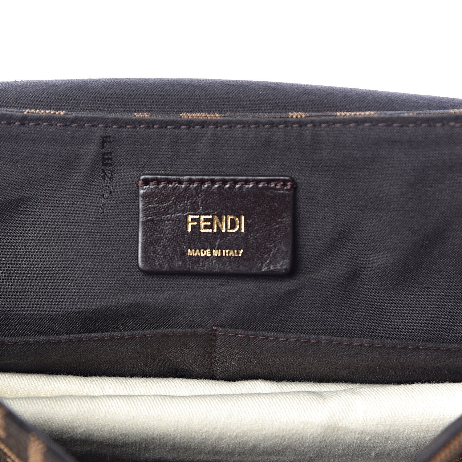 Fendi Zucca Vitello Artic Messenger Bag Tobacco Castagna 6 of 12