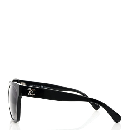 Chanel Acetate Polarized Square CC Sunglasses 5380 Black 3 of 8