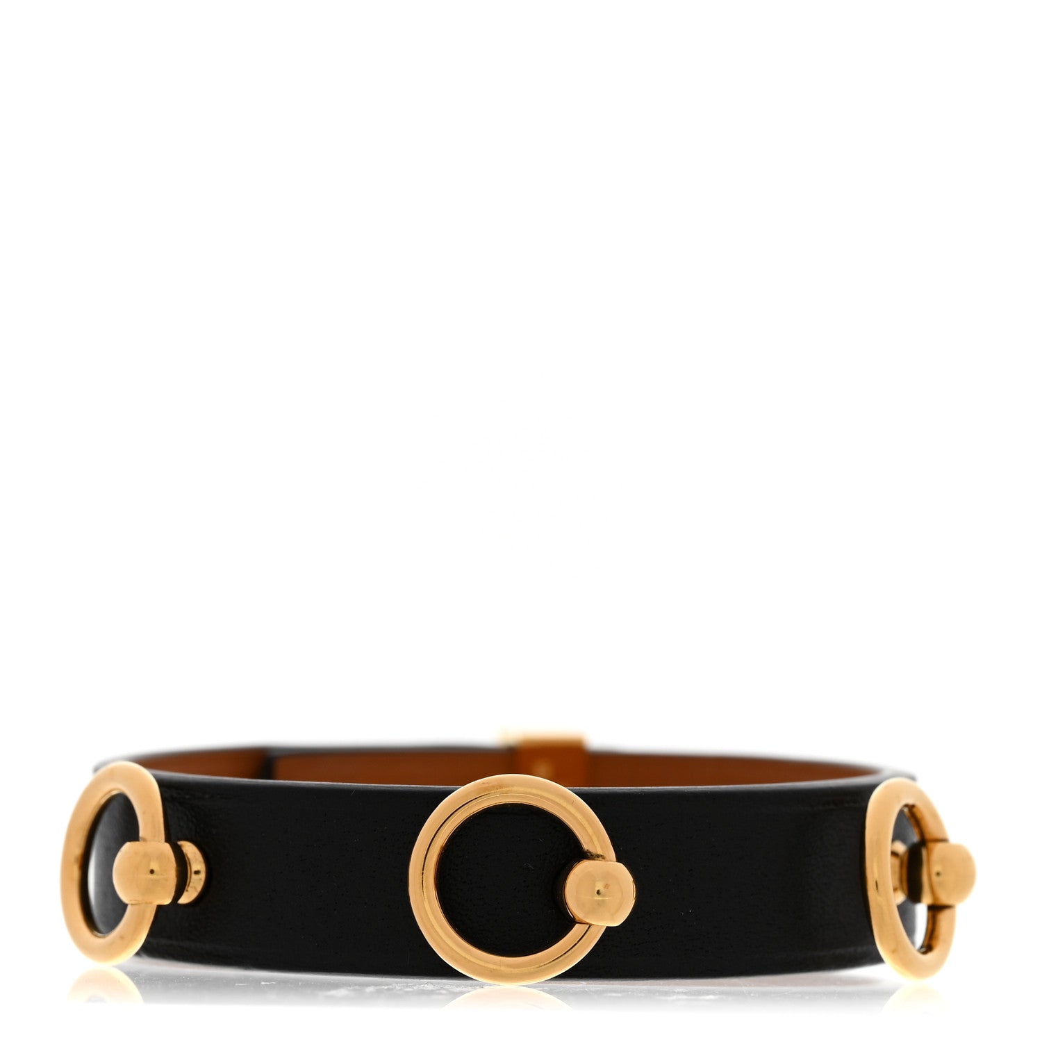 Hermes Swift Mini Dog Rings Bracelet T2 Black 1 of 7