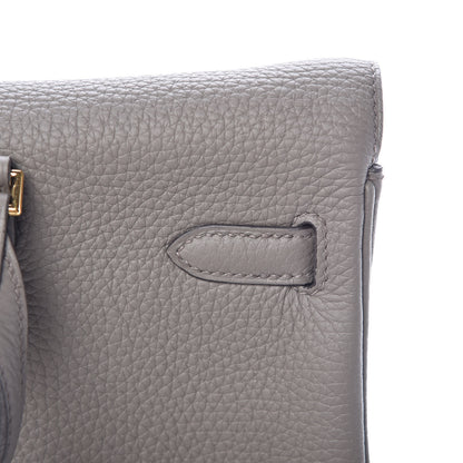 Hermes Taurillon Clemence Kelly Ado Backpack Etain 16 of 26