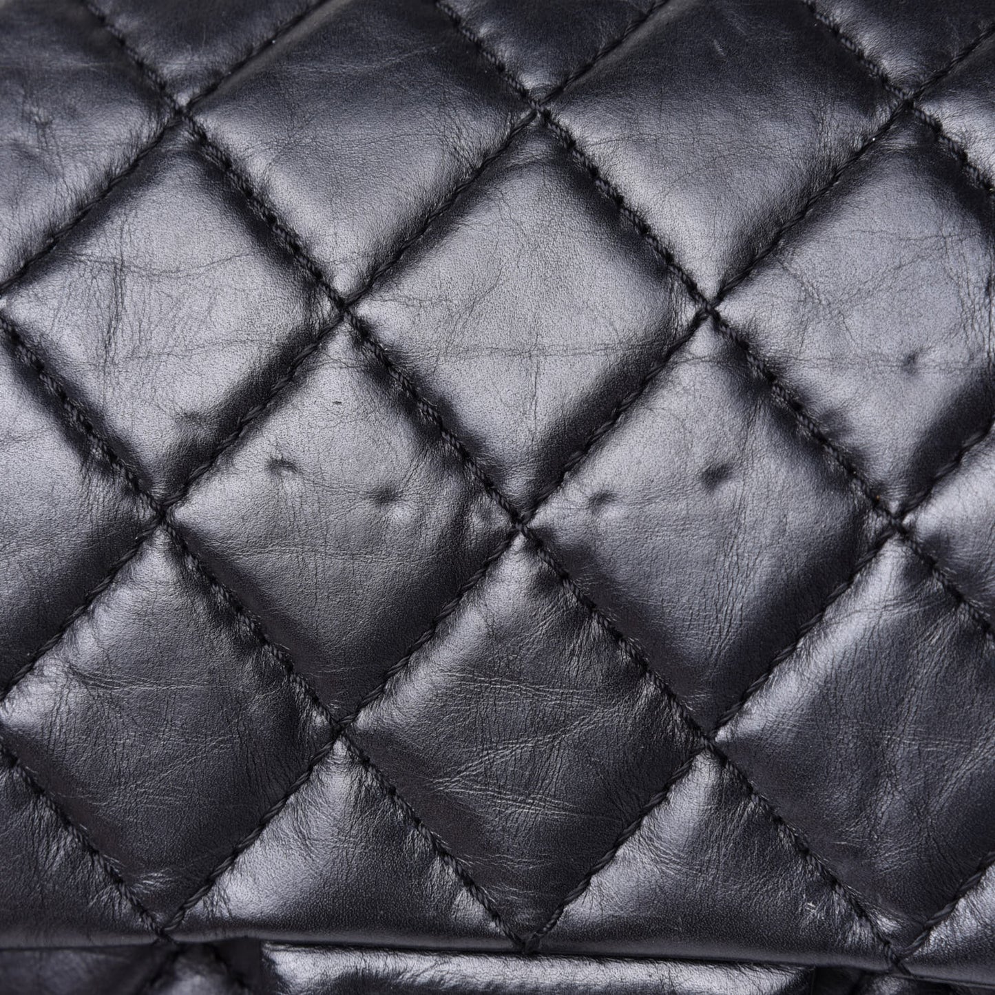 Aged Calfskin Quilted 2.55 Reissue 226 Flap Black
