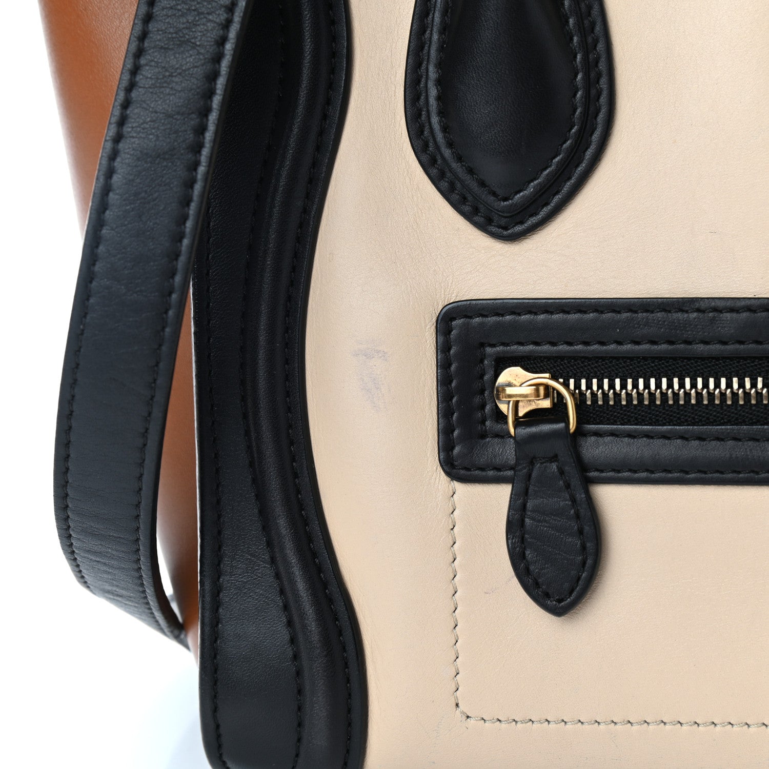Celine Smooth Calfskin Nano Tri-Color Luggage White 7 of 9