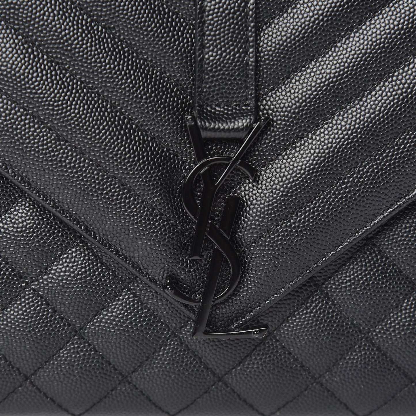 Grain De Poudre Textured Mixed Matelasse Triquilt Medium Monogram Satchel Black